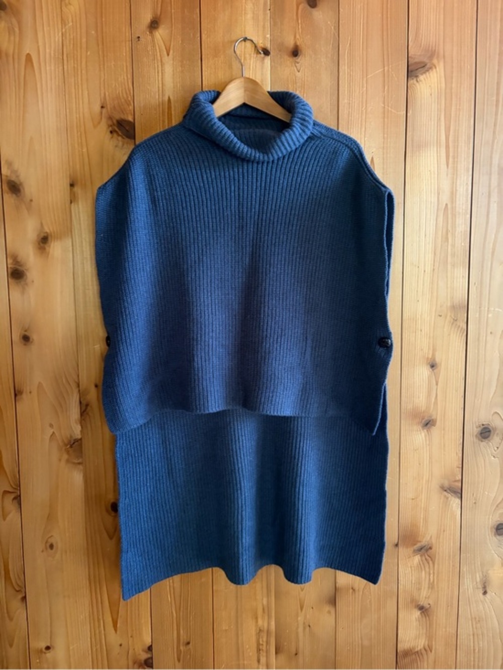 Ruti Knit Wool Blend Poncho